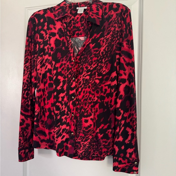 Cache Vibrant Animal Print Top - Picture 5 of 11